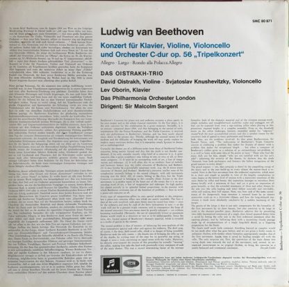 Columbia SMC 80 871 - Tripelkonzert C-dur Op. 56 - Image 3