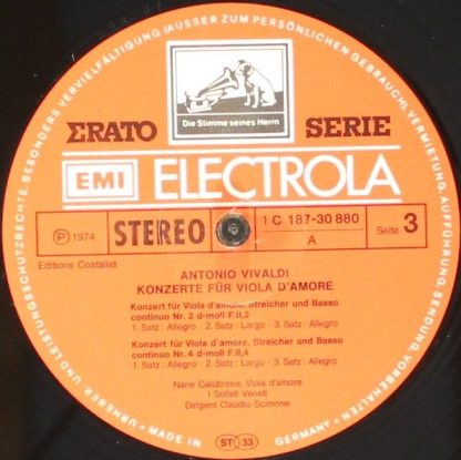 EMI Electrola 1 C 187-30 879/80 - Konzerte Für Viola D'Amore - Image 7