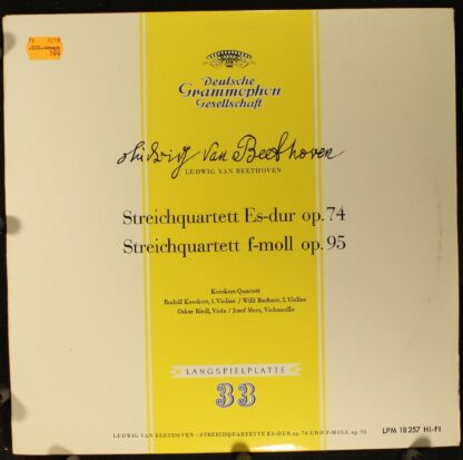 Deutsche Grammophon LPM 18 257 - Streichquartett Es-Dur Op. 74 /