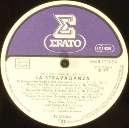 Erato ZL 30508 EK - La Stravaganza - Gesamtausgabe Der 12 Konzer - Image 6