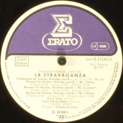 Erato ZL 30508 EK - La Stravaganza - Gesamtausgabe Der 12 Konzer - Image 8