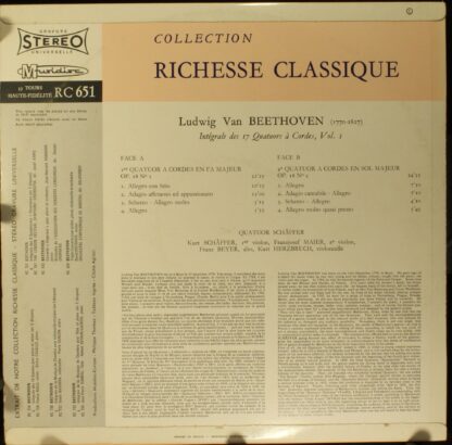 Musidisc 30 RC 651 - Intégrale Des 17 Quatuors à Cordes, Vol. 1 - Image 2