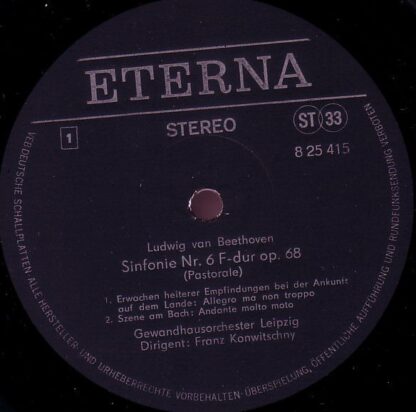 Eterna 8 25 415 - Sinfonie Nr. 6 F-dur Op. 68 (Pastorale) - Image 3