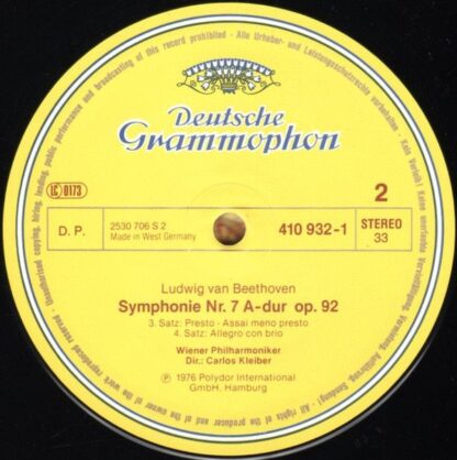 Deutsche Grammophon 410 932-1 - Symphonie No. 7 - Image 4