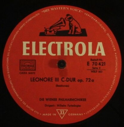 Electrola E 70 421 - Zweite Und Dritte Ouvertüre Zu "Leonore" - Image 4