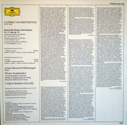 Deutsche Grammophon 2531 302 - Ludwig van Beethoven, Arturo Bene - Image 2