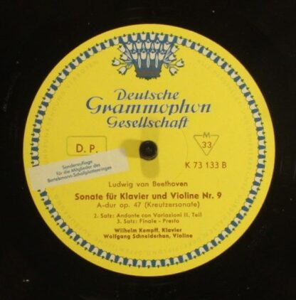 Deutsche Grammophon J 73 133 - Sonate Für Klavier Und Violine Nr - Image 3