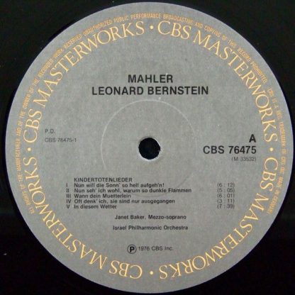 CBS Masterworks 76475 - Kindertotenlieder / Symphony No. 10 – Ad - Image 5