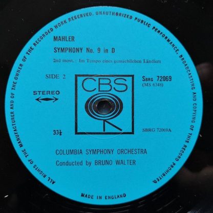 CBS 72068/9 - Symphony No. 9 (In Memoriam Bruno Walter) - Image 3