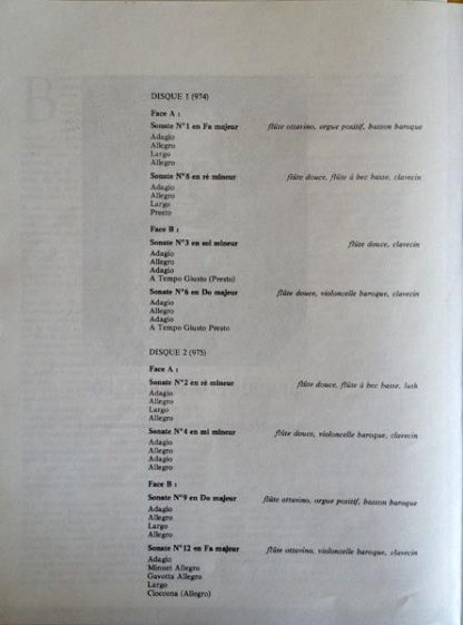 Harmonia Mundi HM 974-76 - XII Suonate A Flauto Solo Con Il Suo - Image 11