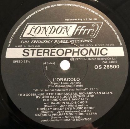 London Records OSA 12107 - L'Oracolo - Image 3