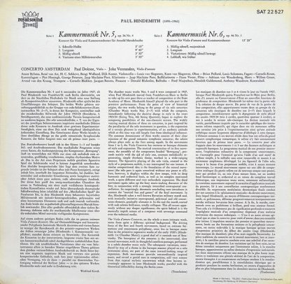 Telefunken SAT 22 527 - Kammermusik Nr. 5 Viola-Concerto - Kamme - Image 2