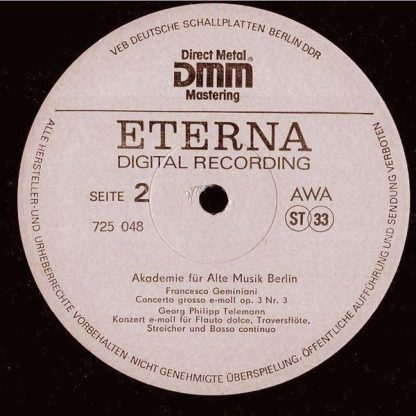 Eterna 725 048 - Telemann / Blavet / Geminiani - Image 4