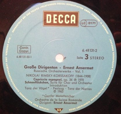 DECCA 6.48131 DT - Grosse Dirigenten: Ansermet - Russische Orche - Image 6