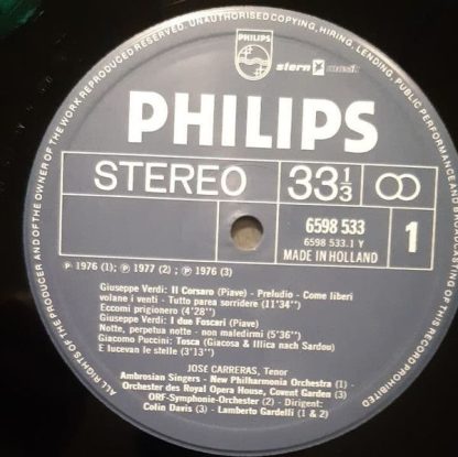 Philips 6598 533 - José Carreras Singt Opernarien - Image 3