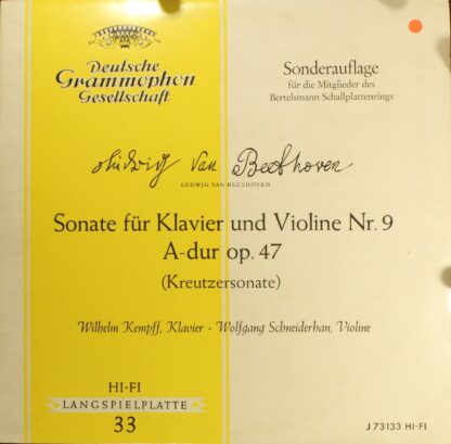 Deutsche Grammophon J 73 133 - Sonate Für Klavier Und Violine Nr