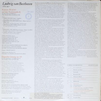 Eterna 8 26 258 - Ludwig van Beethoven - Kantate WoO 87 Auf Den - Image 2